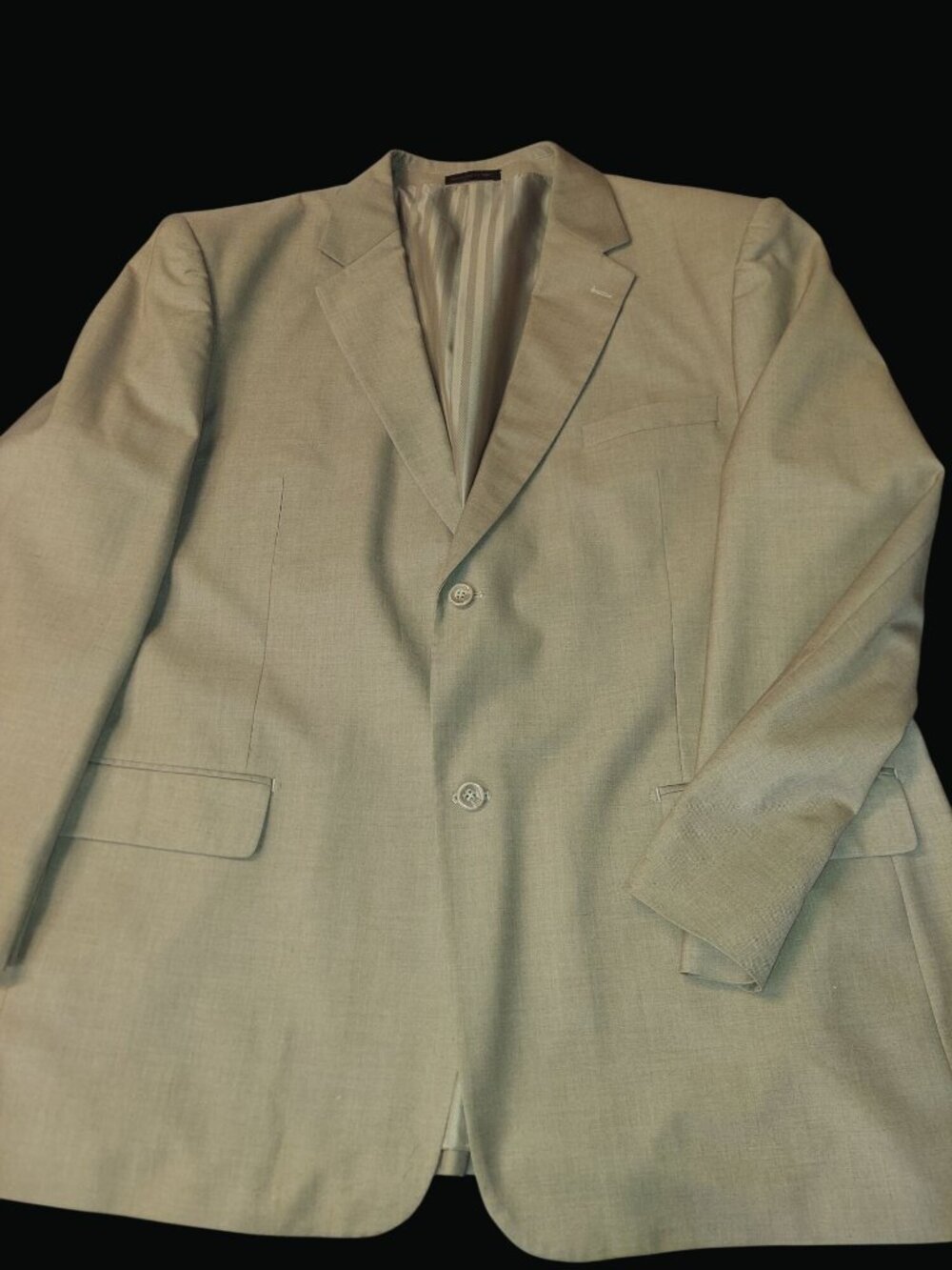 Vinci Mens Beige Two-Button Blazer Jacket Designed In Italy Size 52L